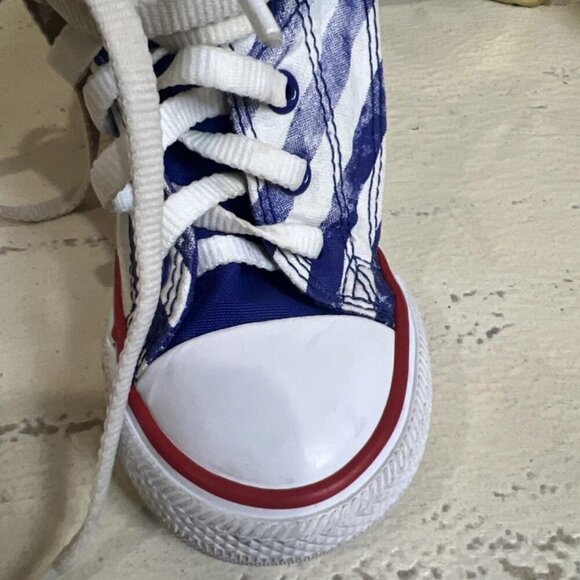 Converse All Star Baby Toddler 7 Chuck Taylor Canvas Stars & Stripes Shoes - Picture 7 of 8
